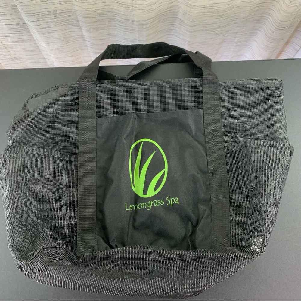 Lemongrass Spa Black Tote Bag